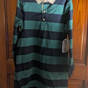Striped Green and Blue Kids Shirt